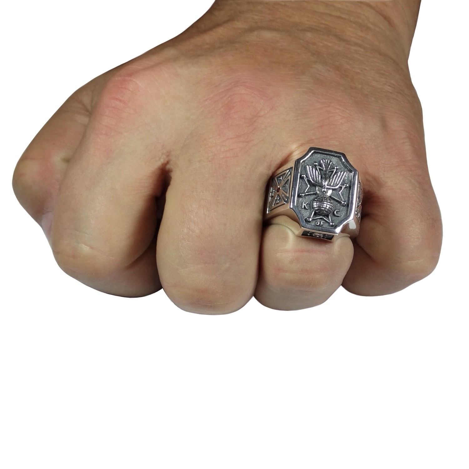KNIGHTS OF COLUMBUS 3rd DEGREE  RING  SILVER 