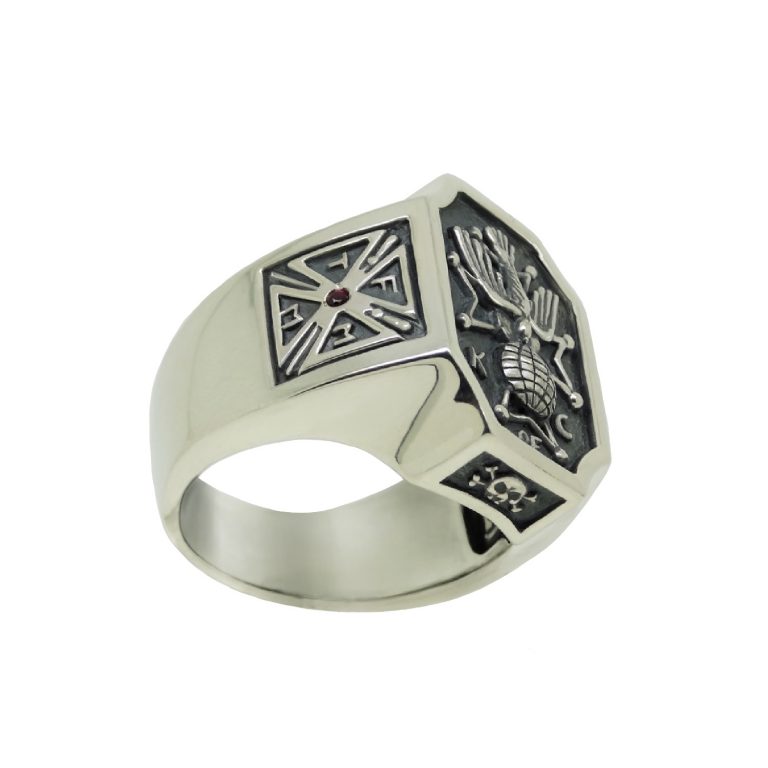 Knights Of Columbus Cross And Skull Ring Tfmm -tempus Fugit Memento 