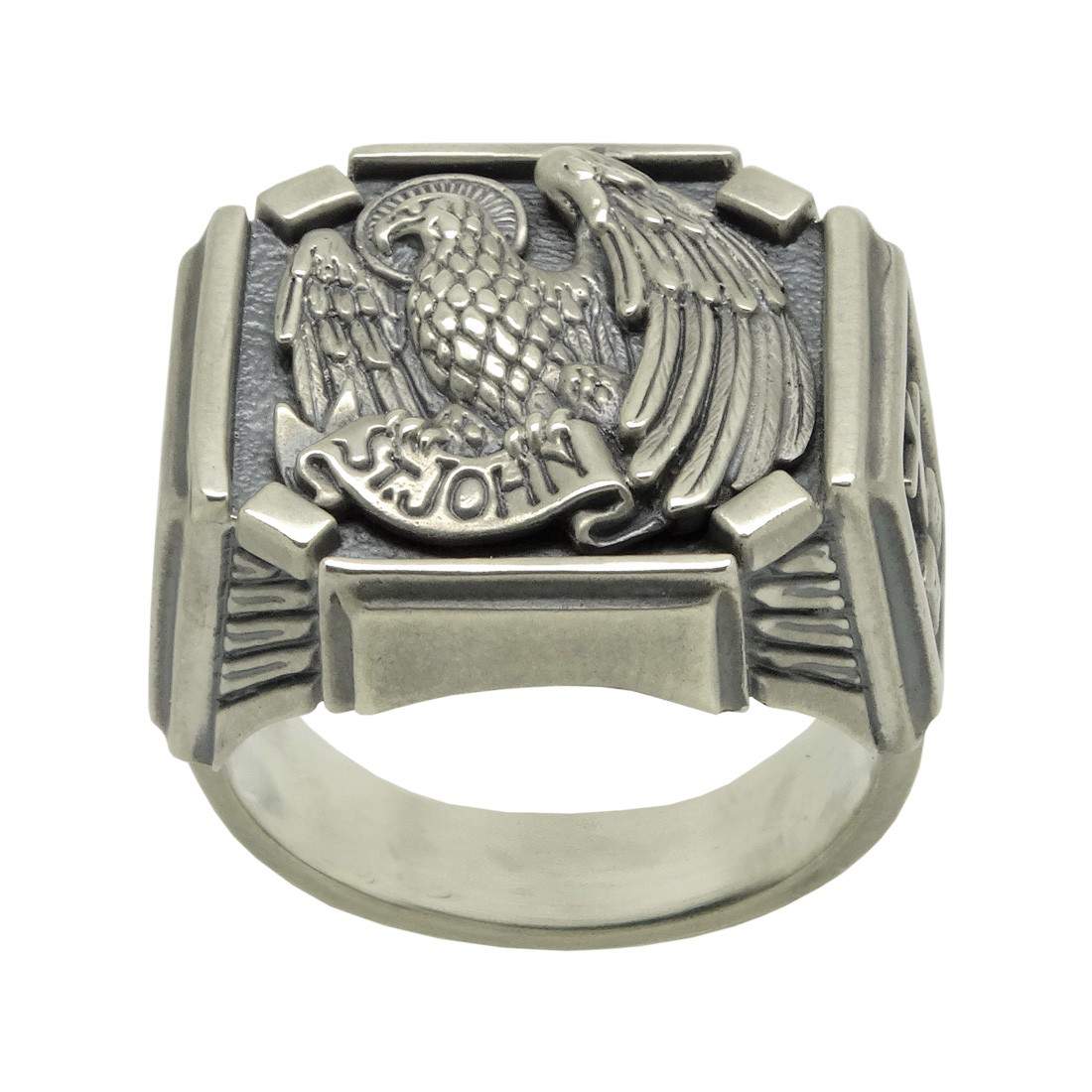 Saint John Handcrafted Sterling Silver 925 Custom Made Religious Men’s Ring