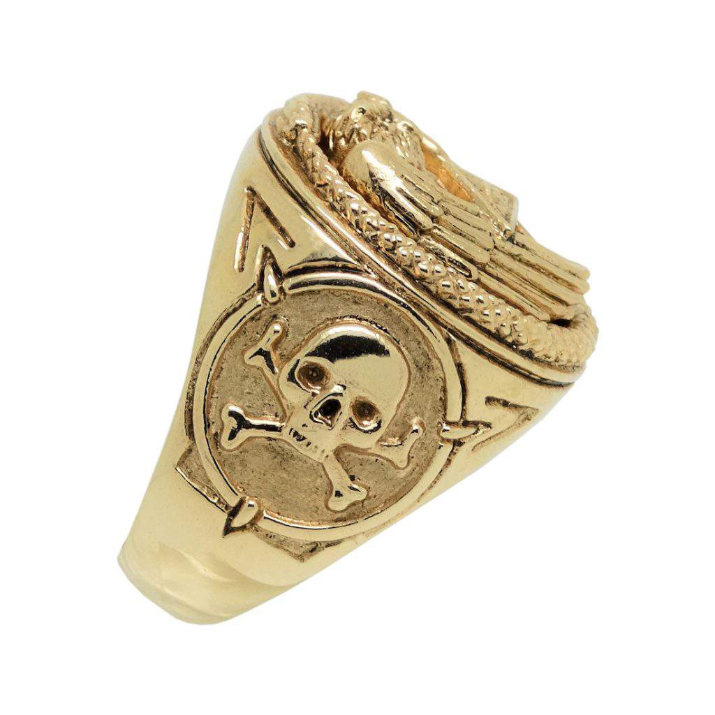 Retro Stainless Steel Illuminati Pyramid Triangle Eye Of God Biker Ring For Men