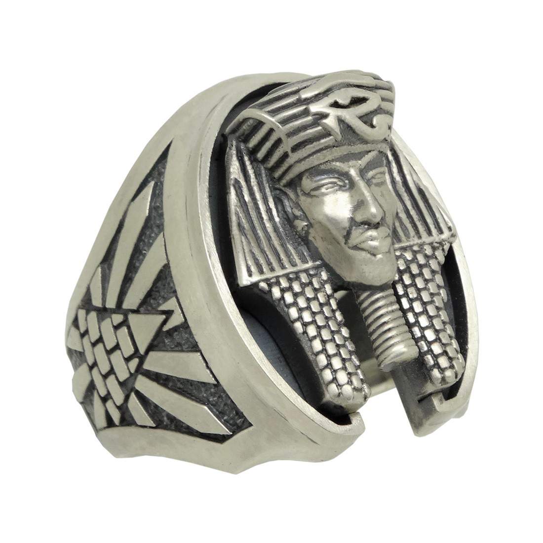 PJ Jewelry Ancient Egyptian Symbol Eye of Horus Ankh Cross Protection  Wedding Band Ring for Men,Size 7|Amazon.com