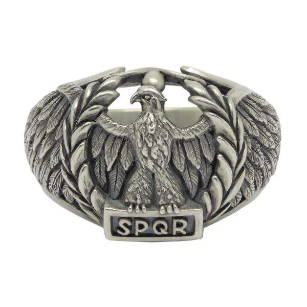 Römischer Adler Roman eagle SPQR Ring Silber 925 Biker Gothic 