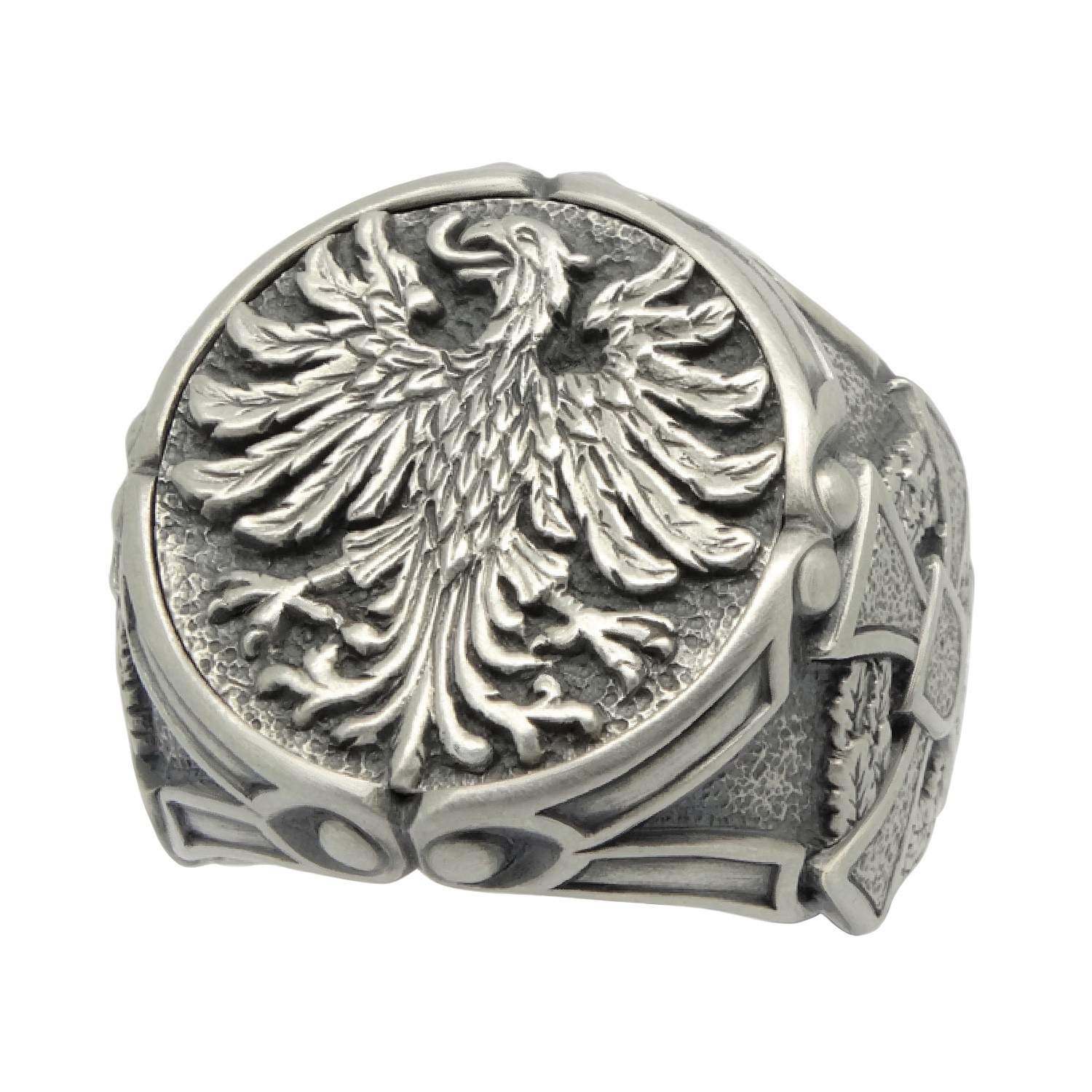 Details about   Ring men Head German Kaiser Eagle Ma17  silver 925 