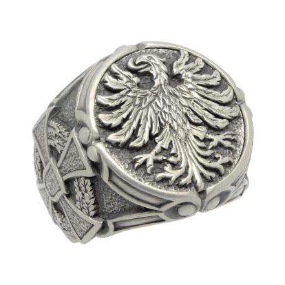 German Federal Eagle Seal sterling silver men's ring | Secretium