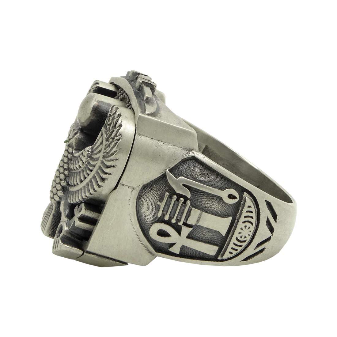 HANDCRAFTED STERLING SILVER 925 CUSTOM MADE EGYPTIAN EAGLE HORUS FALCON ...