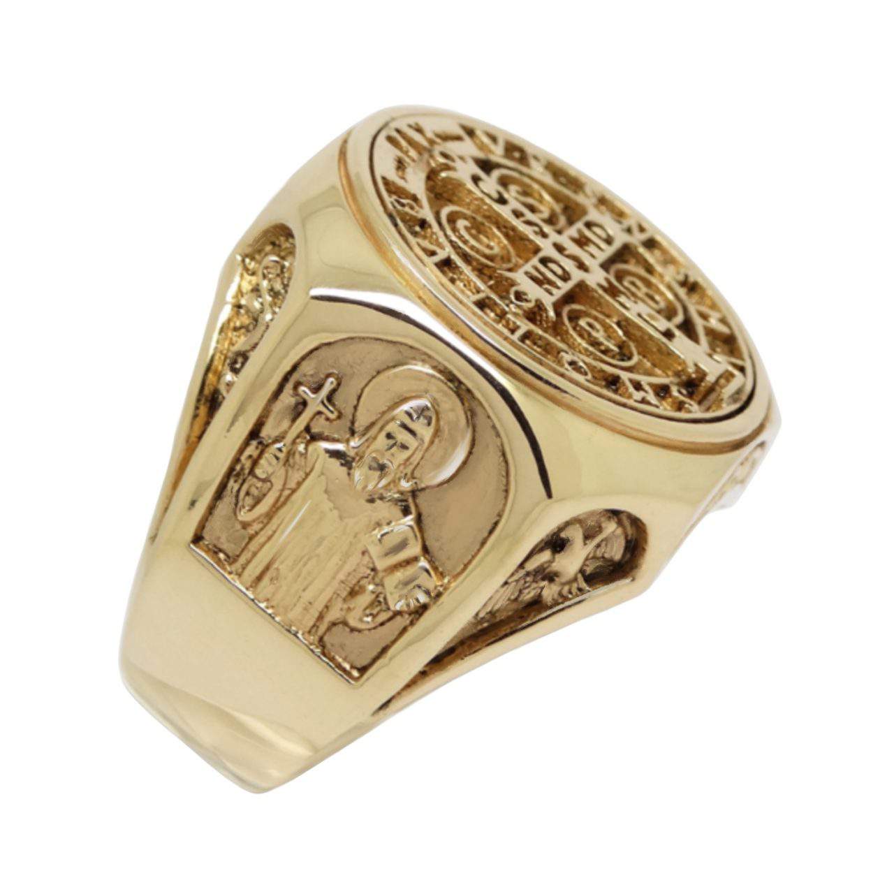 14K SOLID GOLD HEAVY Custom made Christian Roman Catholic "Saint