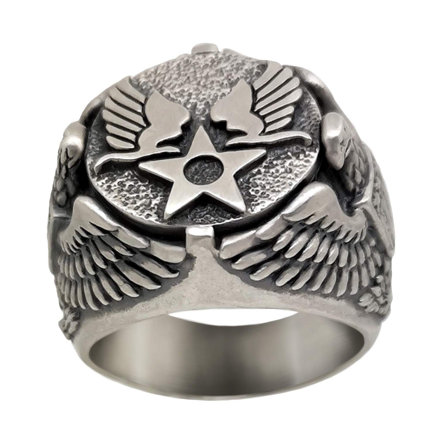 Details about   925 Silver United States Air Force Military November Yellow CZ Men Ring Size 12 