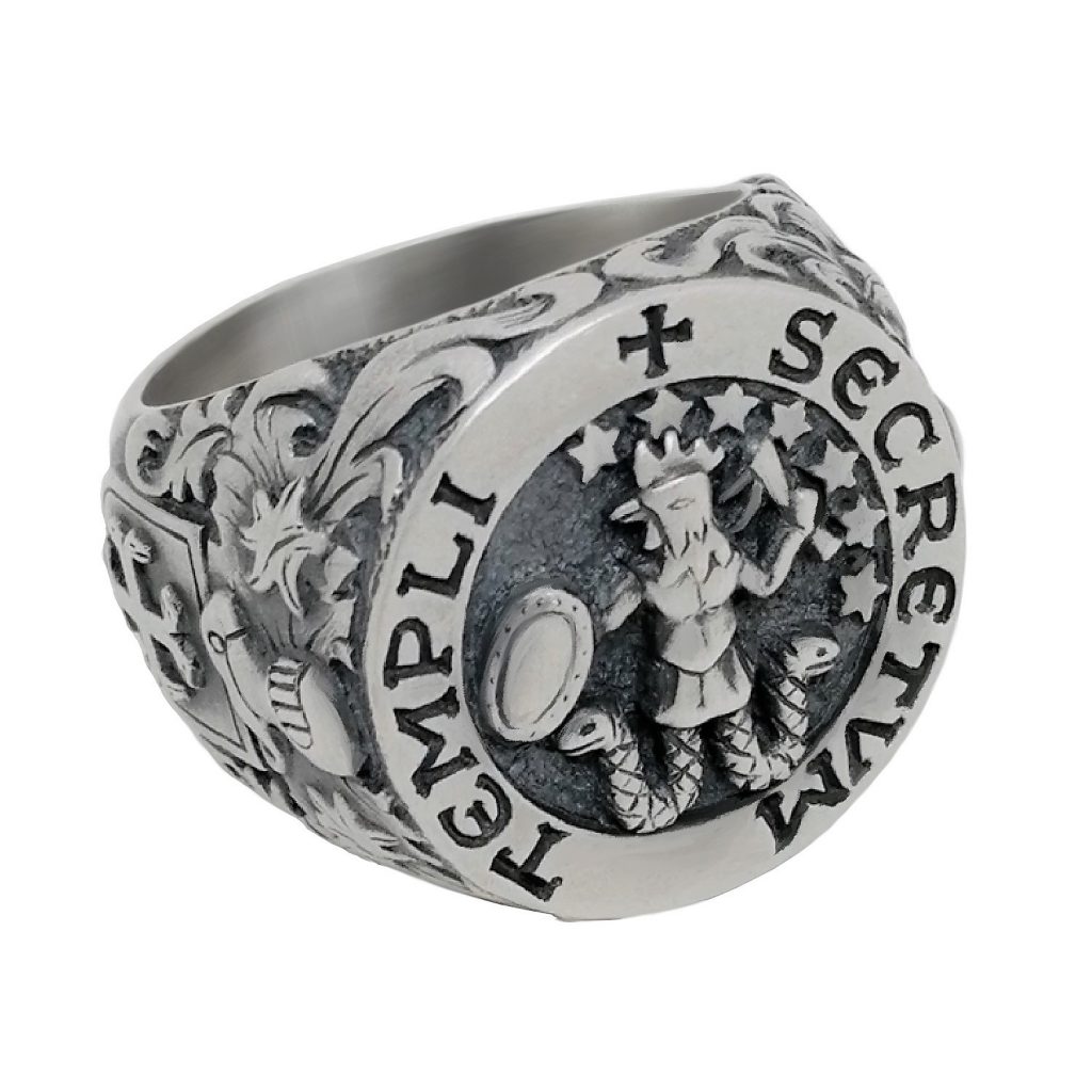 Sigil of Abraxas Sterling Silver 925, Knights Templar Men's ring ...