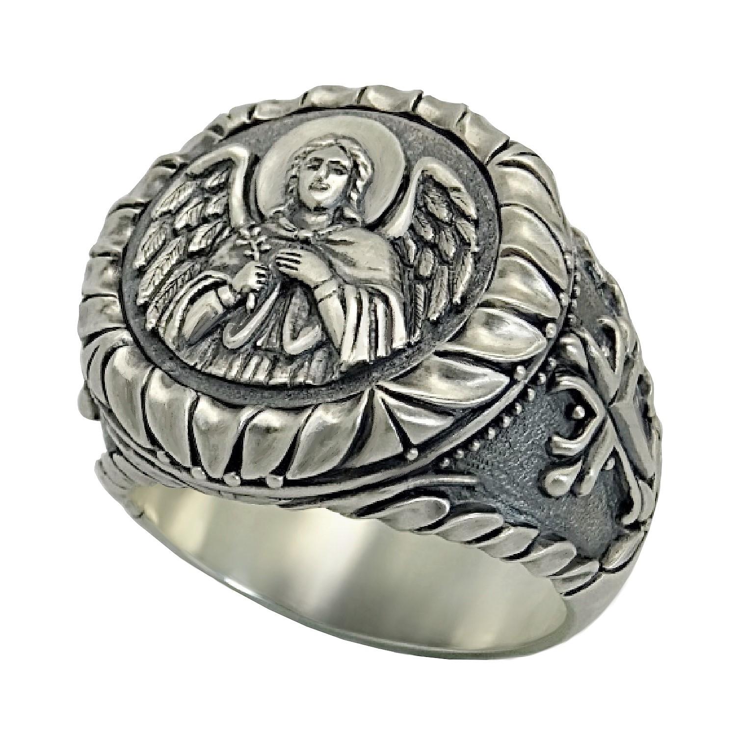 Saint Gabriel the Archangel Sterling Silver 925 mens Ring Handcrafted ...