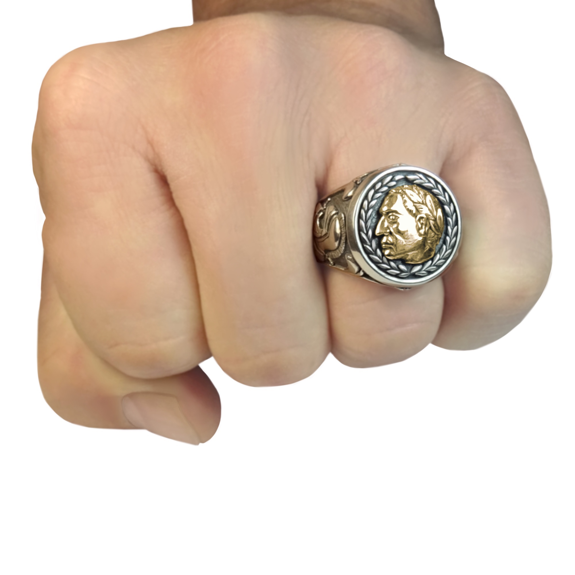 SPQR SHOP United States Navy Ring Bronze, 1 Bronze/Silver 
