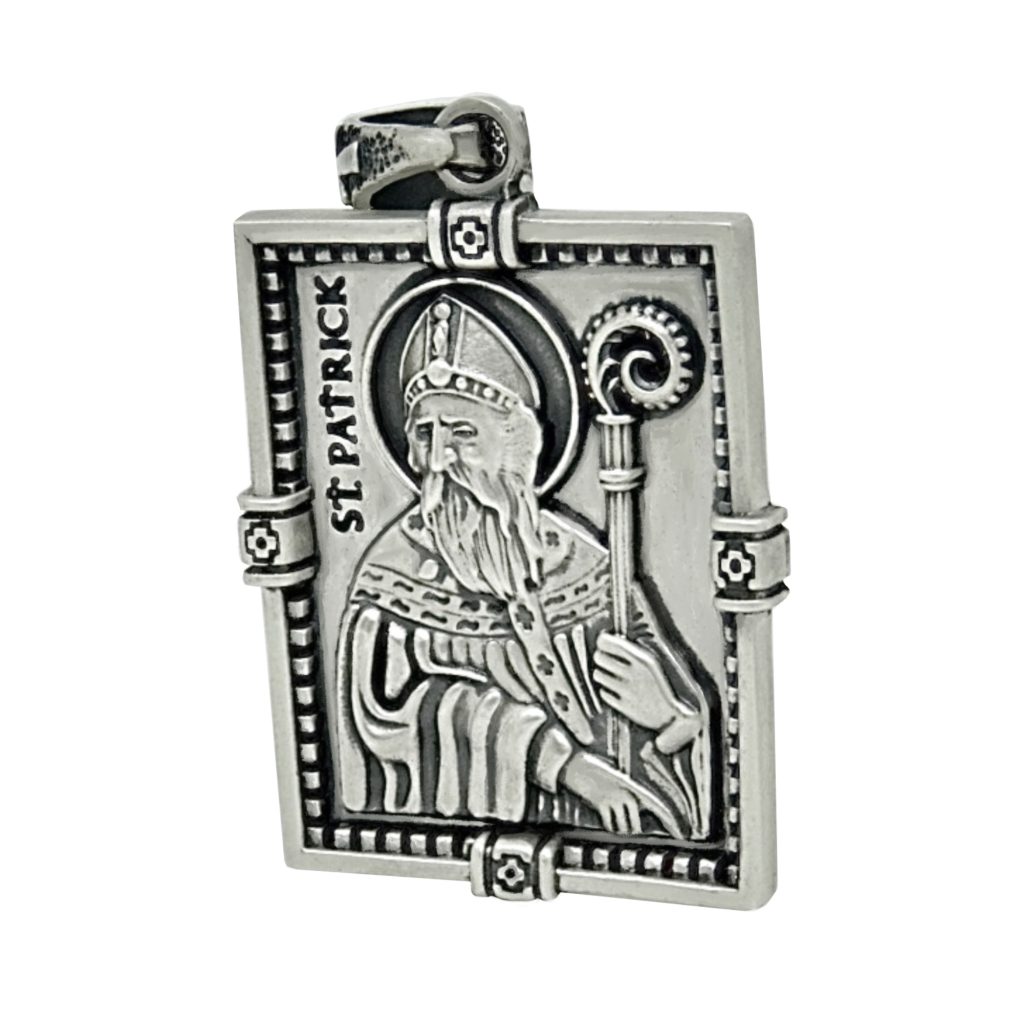 Saint Patrick Sterling Silver 925 Pendant with or without Chain ...